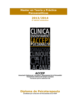 2013/2014 ACCEP Diploma de Psicoterapeuta