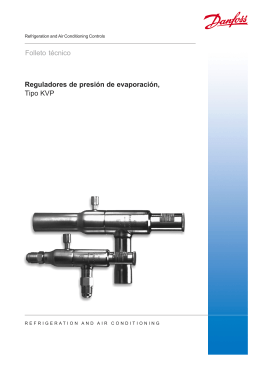 Reguladores de presión de evaporación, Tipo KVP Folleto técnico