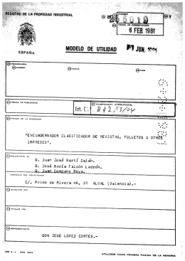 encuadernador clasificador de revistas, folletos u otros impresos