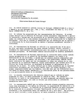 Informe del Comité para la Eliminación de la Discriminación contra