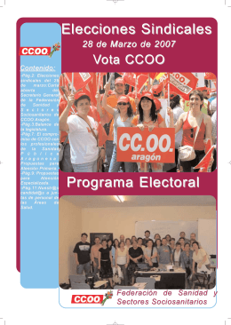 Elecciones Sindicales Programa Electoral