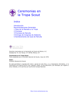 Ceremonias en la Tropa Scout - Scouts, Grupo 1, Puerto Vallarta