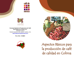 FOLLETO CAFE DE CALIDAD - Fundación Produce Colima, AC
