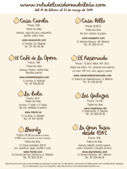 OCW CWOQI» - Ruta del cocido madrileño