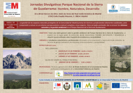 Programa - Jornadas Divulgativas del Parque Nacional de la Sierra