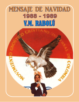 MENSAJE DE NAVIDAD 1988 - 1989 VM Rabolu