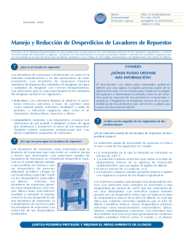 Manejo y Reducción de Desperdicios de Lavadores de Repuestos