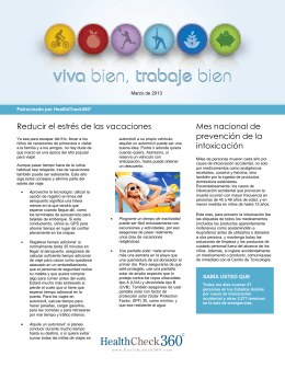 Reducir el estrés de las vacaciones Mes nacional de prevención de