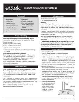 Eotek Product Installation Instructions