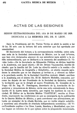 402 GACETA MEDICA DE MEXICO `¿