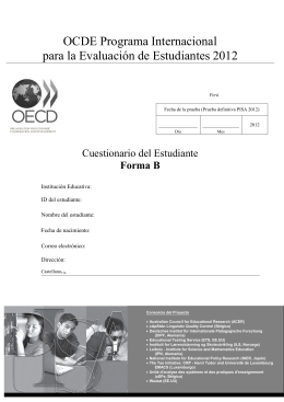 OCDE Programa Internacional para la Evaluación