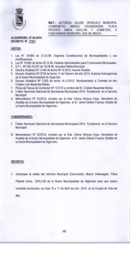 autoriza salida vehiculo municipal (camioneta)