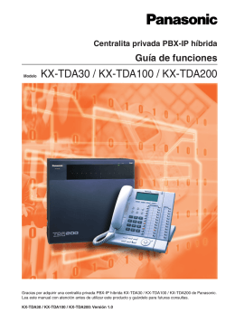 Panasonic KX-TDA30 - Guia de funciones