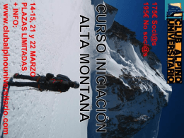 Folleto AM 2015 - Club Alpino Universitario