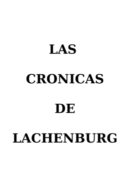 Las Cronica de Lachenburg