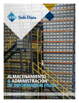 FOLLETO SDR - Safe Data Resources