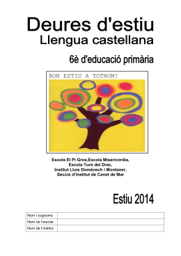 Actividades de refuerzo de lengua castellana 2013