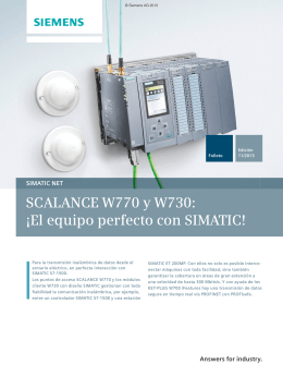 SCALANCE W770 y W730: ¡El equipo perfecto con SIMATIC!