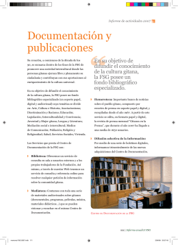 Documentacion y publicaciones