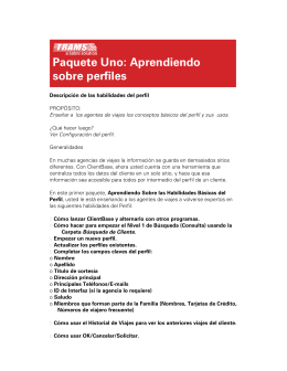 Aprendiendo sobre perfiles en CBVLAT1.0