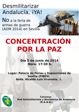 No a la feria de armas de guerra (ADM 2014) Sevilla