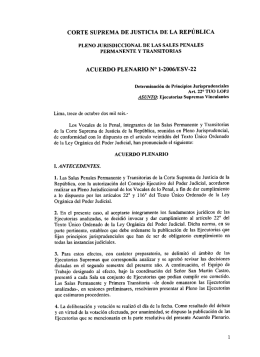 Acuerdo Plenario N° 1 - 2006