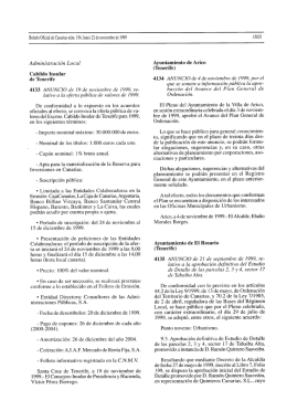 Boletín Oﬁcial de Canarias núm. 154, lunes 22 de noviembre de 1999