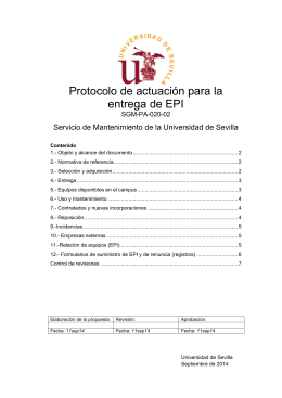 Protocolo de actuación para la entrega de EPI