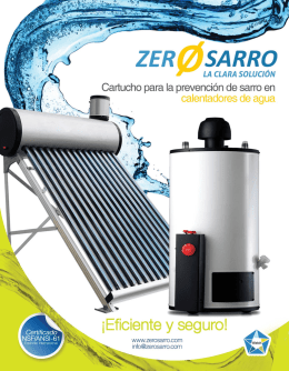 ZerroSarro Cartuchos - Folleto Informativo