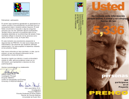Folleto para participantes Brochure for participants (126 Kb PDF)