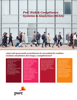 PwC Risk & Compliance Systems & Analytics (RCSA)