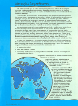 Mensaje a los profesores
