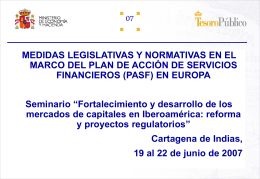 Medidas legislativas y normativas en el marco del Plan de Acción de
