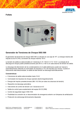 Folleto Generador de Tensiones de Choque SSG 500