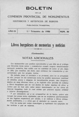 Libros burgaleses de memorias y noticias