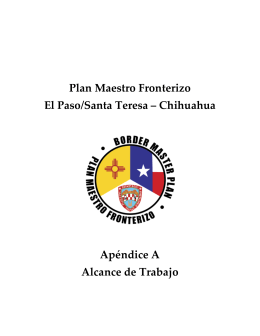 Plan Maestro Fronterizo El Paso/Santa Teresa – Chihuahua