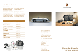 Folleto de Porsche Classic Car Care Set