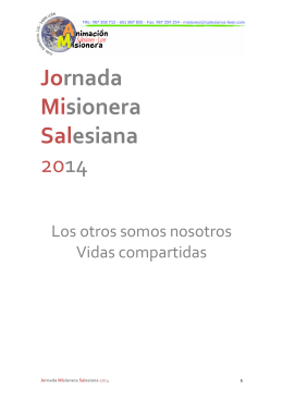 Jornada Misionera Salesiana 2014 - Recursos PJ