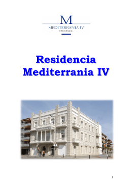 FOLLETO R Mediterrania - Mediterrania IV Residencial