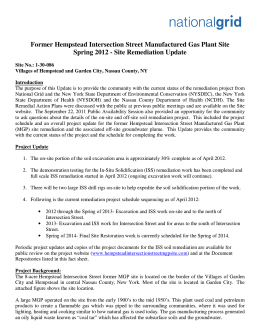 Former Hempstead Intersection Street Manufactured Gas Plant Site