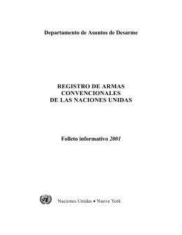 Departamento de Asuntos de Desarme REGISTRO DE ARMAS