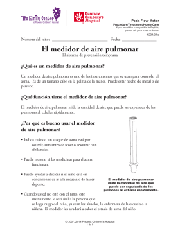 Peak Flow Meter: The Early Warning System (El medidor de aire