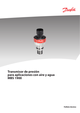 Transmisor de presión para aplicaciones con aire y agua