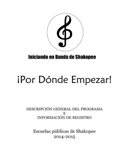 ¡Por Dónde Empezar!