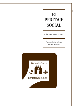 El PERITAJE SOCIAL - Asociación Canaria de Peritos Sociales