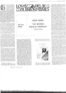 CANO, J. L. “Las revistas poéticas españolas (1939