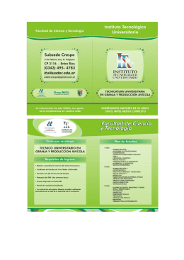 Instituto Tecnológico - Facultad de Ciencia y Tecnología