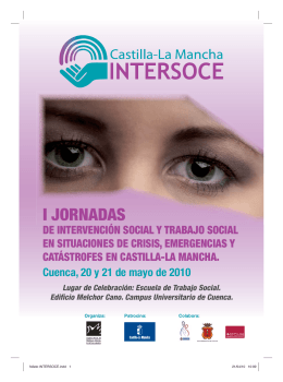 folleto INTERSOCE.indd - Colegio Oficial de Trabajo Social de
