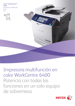 Impresora multifunción en color WorkCentre 6400 Potencia