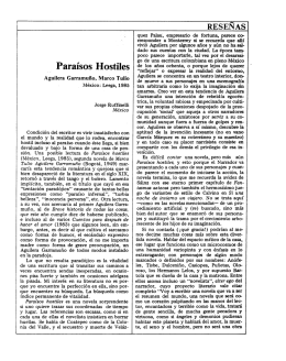Marco Tulio Aguilera Garramuño. Paraísos hostiles. Jorge Rufinelli